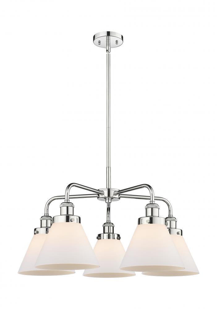Cone - 5 Light - 26 inch - Polished Chrome - Chandelier