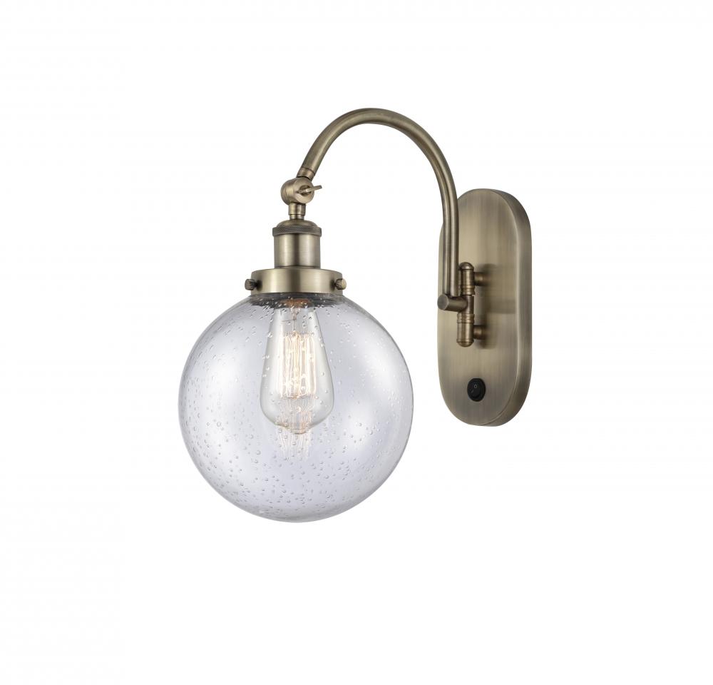 Beacon - 1 Light - 8 inch - Antique Brass - Adjustable Swing Arm