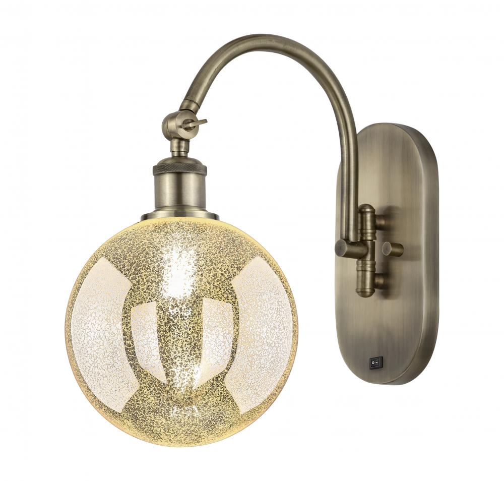 Beacon - 1 Light - 8 inch - Antique Brass - Adjustable Swing Arm