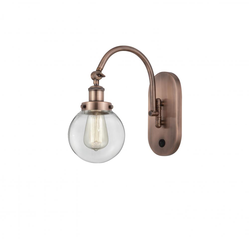 Beacon - 1 Light - 6 inch - Antique Copper - Adjustable Swing Arm