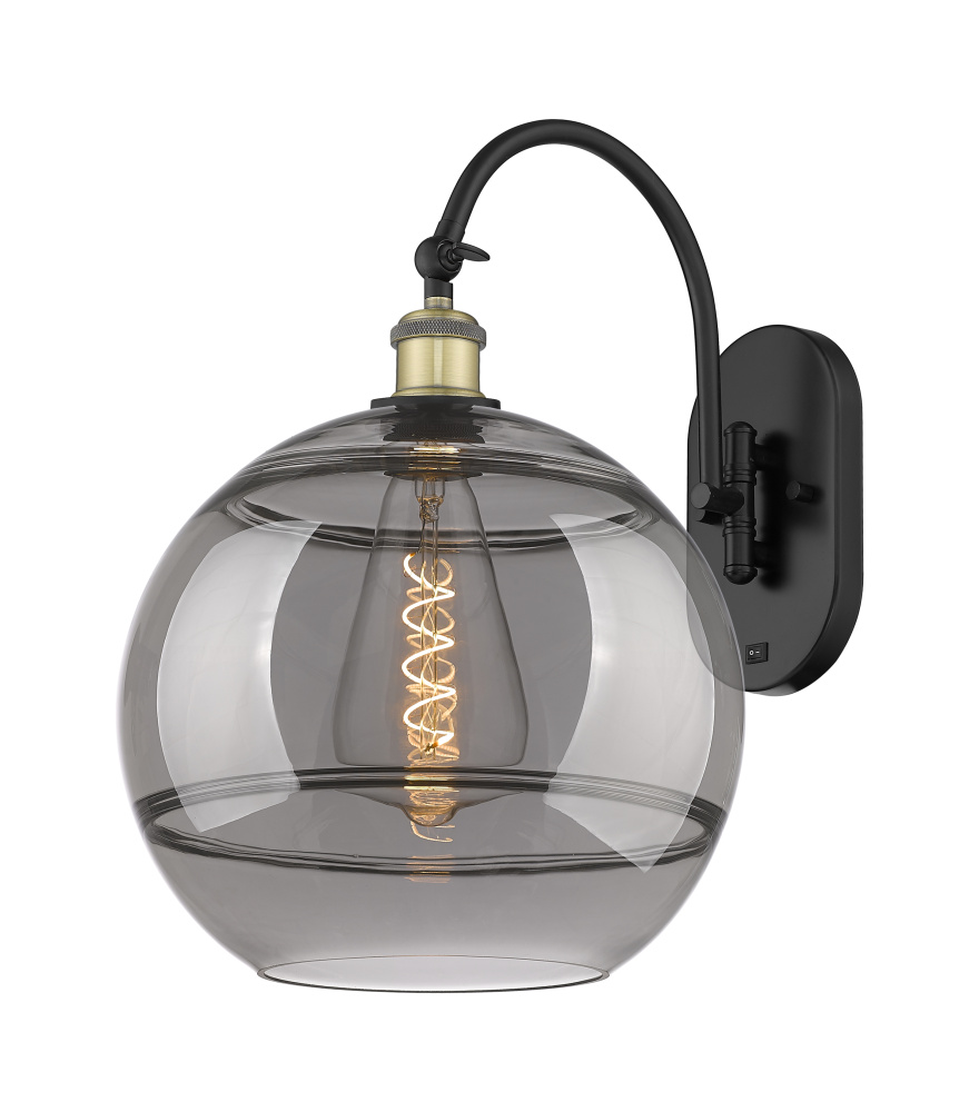 Rochester - 1 Light - 12 inch - Black Antique Brass - Adjustable - Sconce