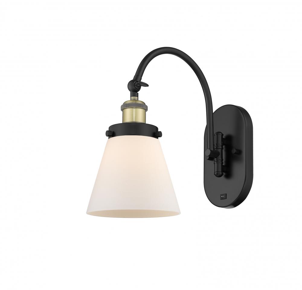 Cone - 1 Light - 6 inch - Black Antique Brass - Adjustable Swing Arm
