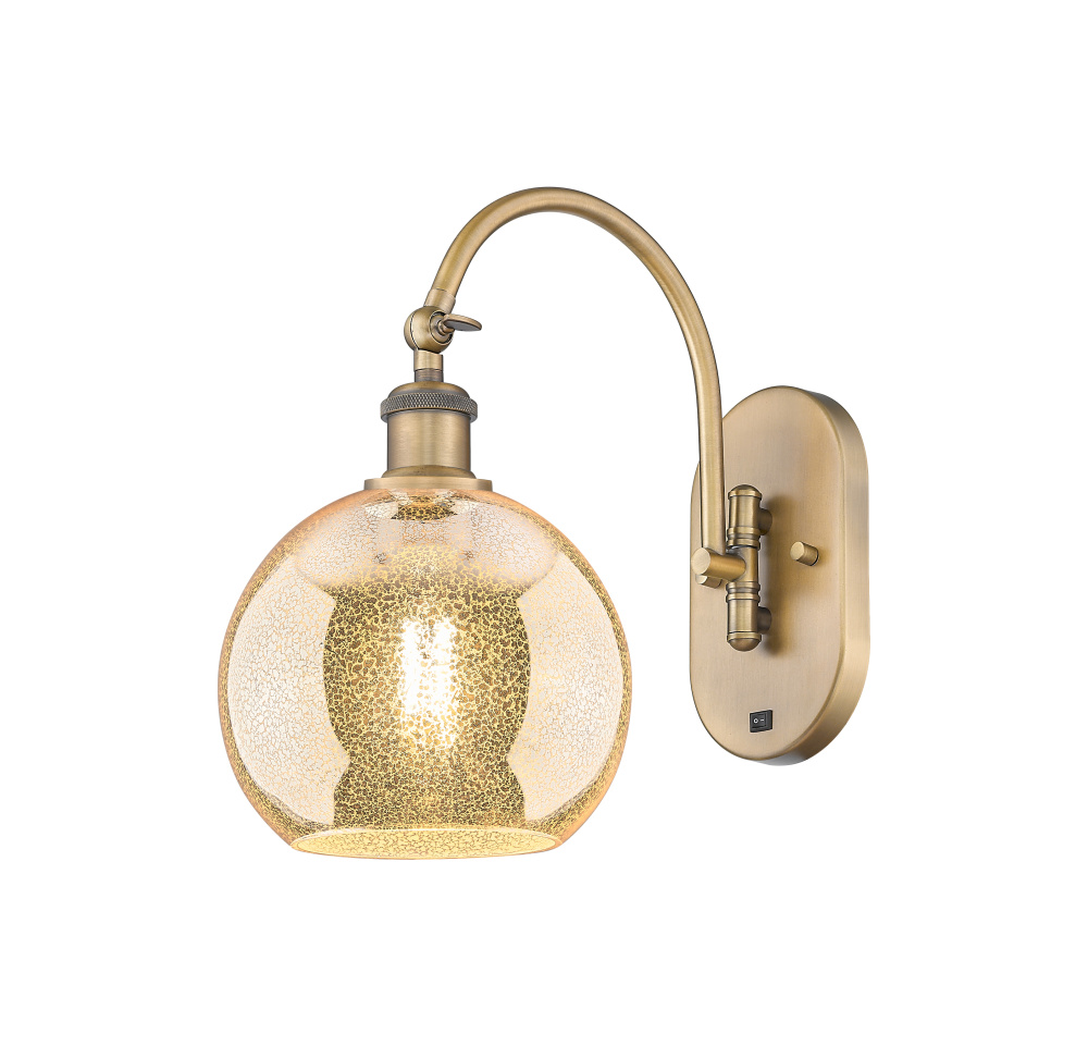 Athens - 1 Light - 8 inch - Brushed Brass - Sconce
