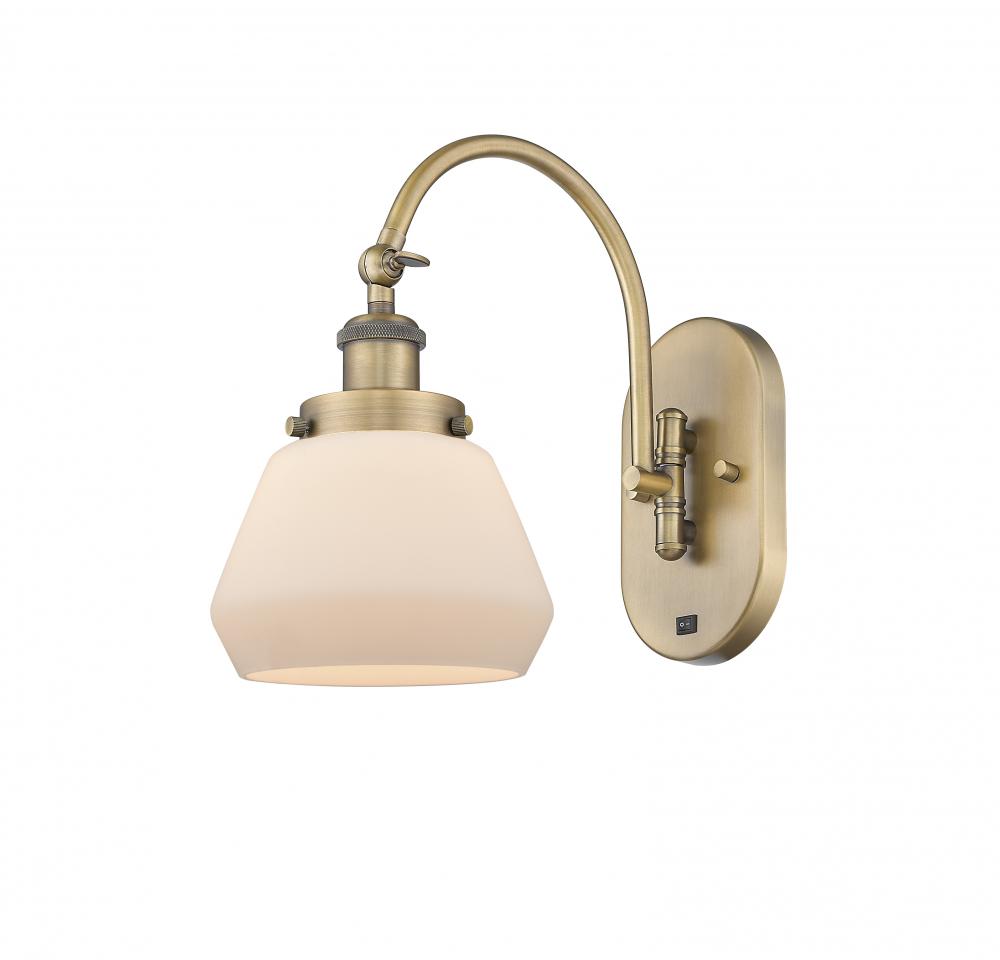 Fulton - 1 Light - 7 inch - Brushed Brass - Adjustable Swing Arm