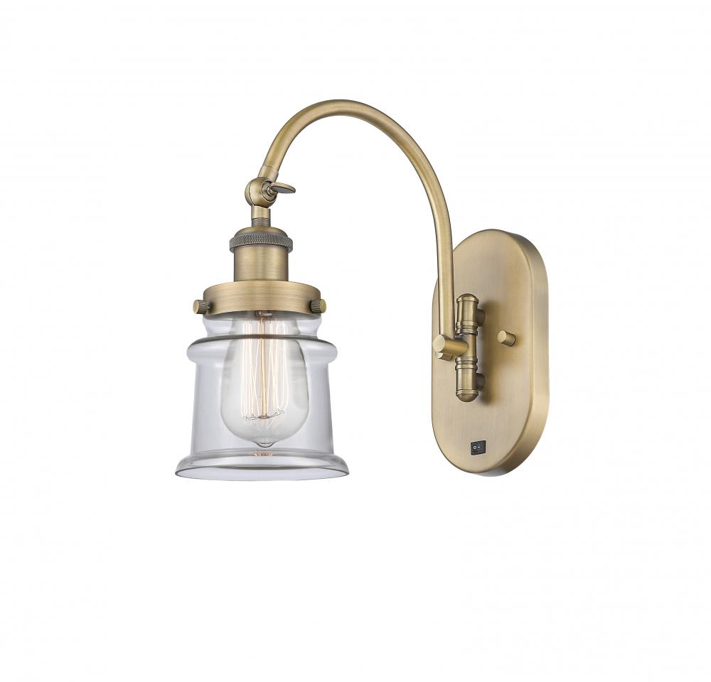 Canton - 1 Light - 7 inch - Brushed Brass - Adjustable Swing Arm