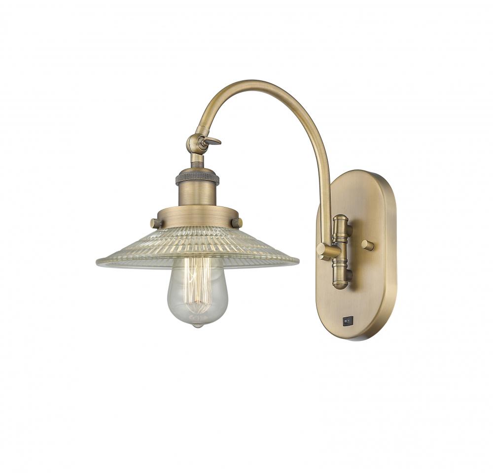 Halophane - 1 Light - 9 inch - Brushed Brass - Adjustable Swing Arm