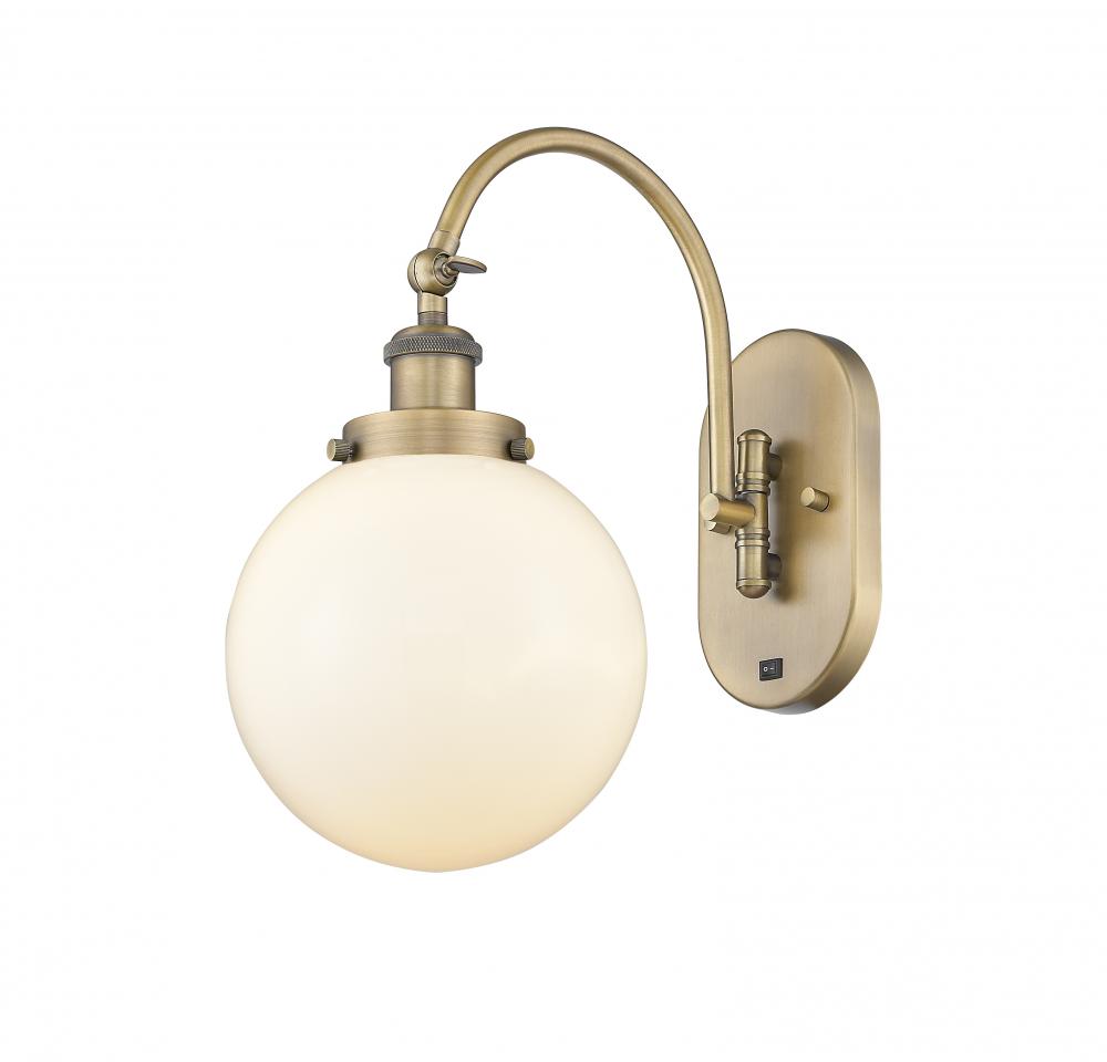 Beacon - 1 Light - 8 inch - Brushed Brass - Adjustable Swing Arm