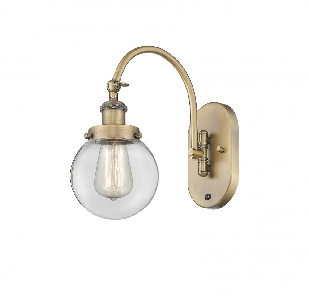 Beacon - 1 Light - 6 inch - Brushed Brass - Adjustable Swing Arm