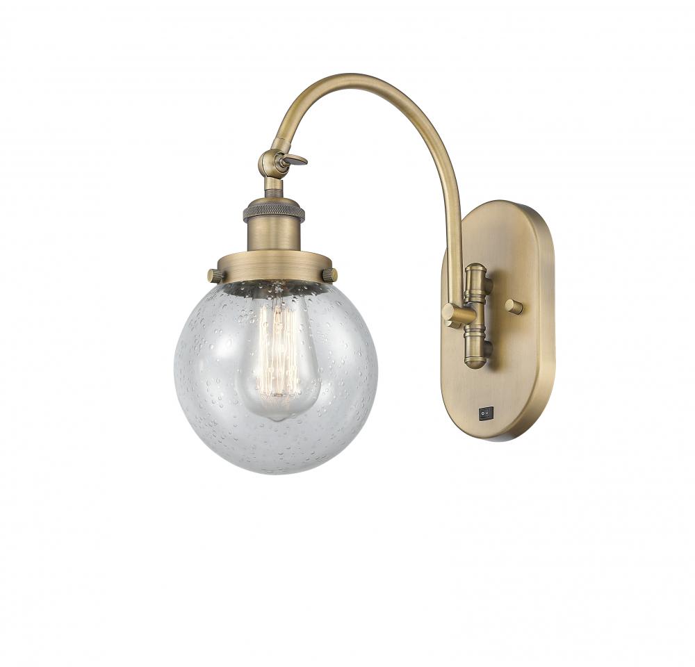 Beacon - 1 Light - 6 inch - Brushed Brass - Adjustable Swing Arm