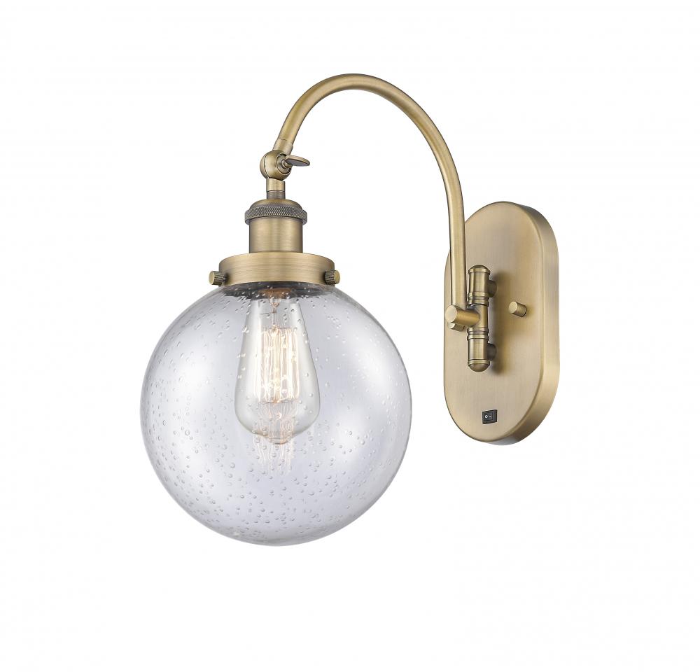 Beacon - 1 Light - 8 inch - Brushed Brass - Adjustable Swing Arm