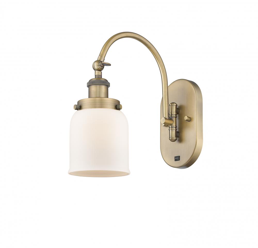 Bell - 1 Light - 5 inch - Brushed Brass - Adjustable Swing Arm