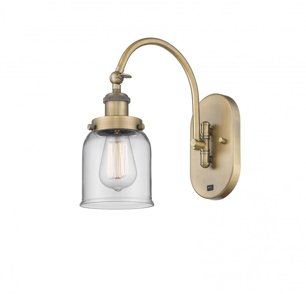 Bell - 1 Light - 5 inch - Brushed Brass - Adjustable Swing Arm