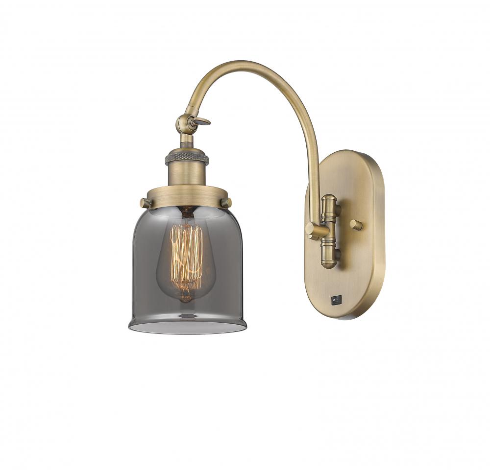 Bell - 1 Light - 5 inch - Brushed Brass - Adjustable Swing Arm