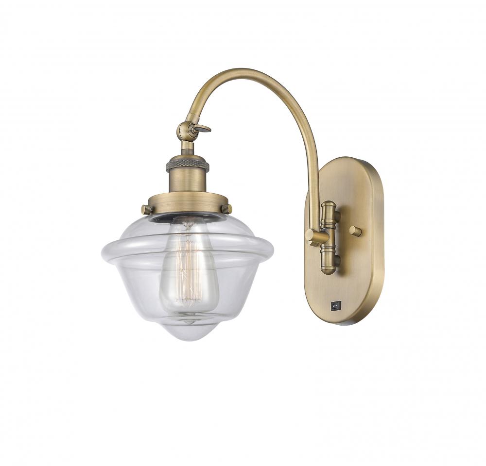 Oxford - 1 Light - 8 inch - Brushed Brass - Adjustable Swing Arm