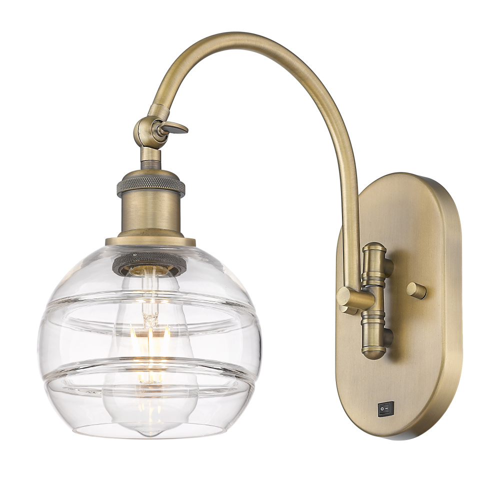 Rochester - 1 Light - 6 inch - Brushed Brass - Adjustable - Sconce