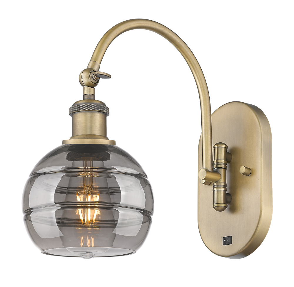 Rochester - 1 Light - 6 inch - Brushed Brass - Adjustable - Sconce
