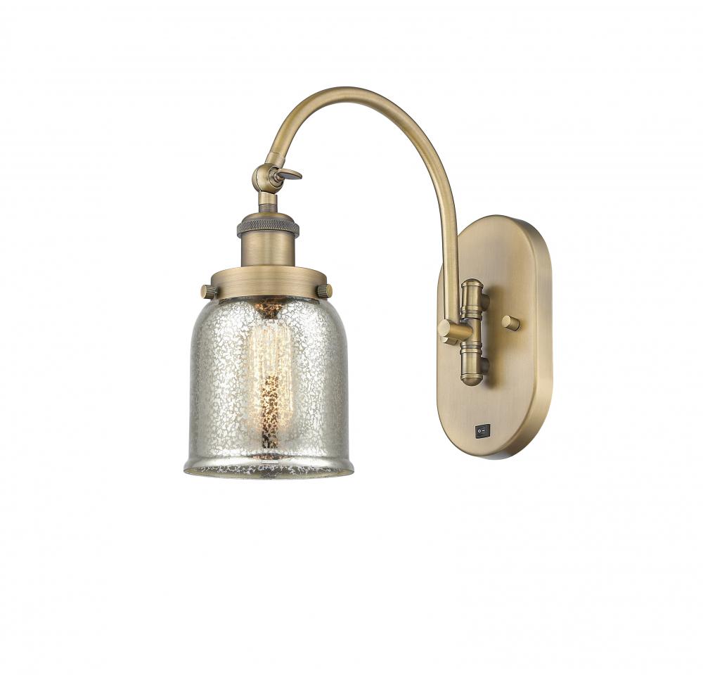 Bell - 1 Light - 5 inch - Brushed Brass - Adjustable Swing Arm