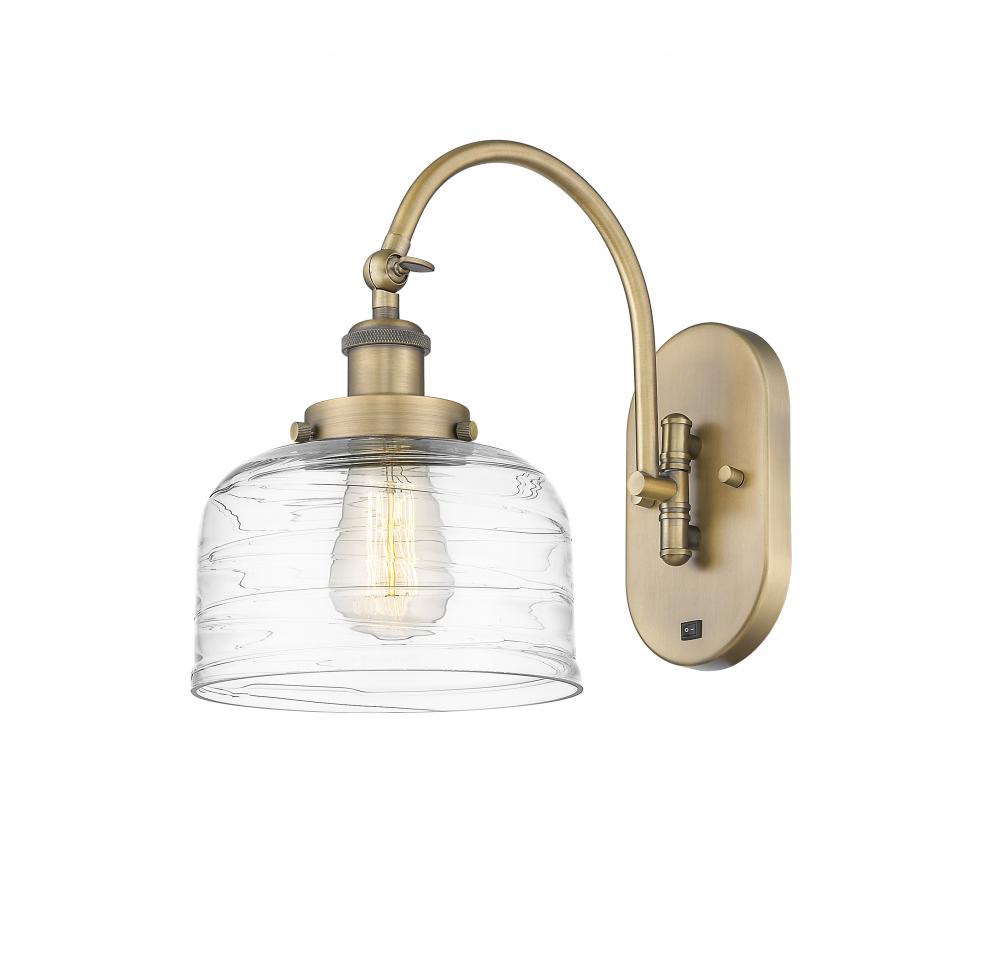 Bell - 1 Light - 8 inch - Brushed Brass - Adjustable Swing Arm