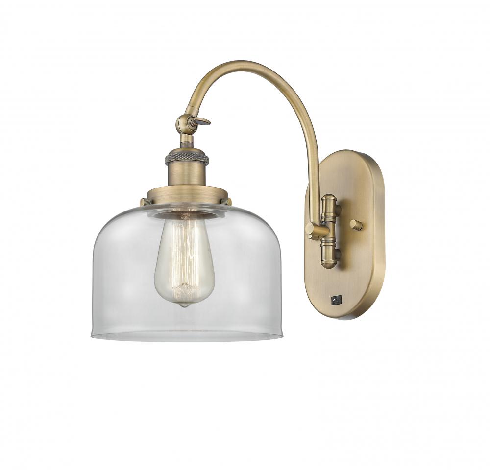 Bell - 1 Light - 8 inch - Brushed Brass - Adjustable Swing Arm