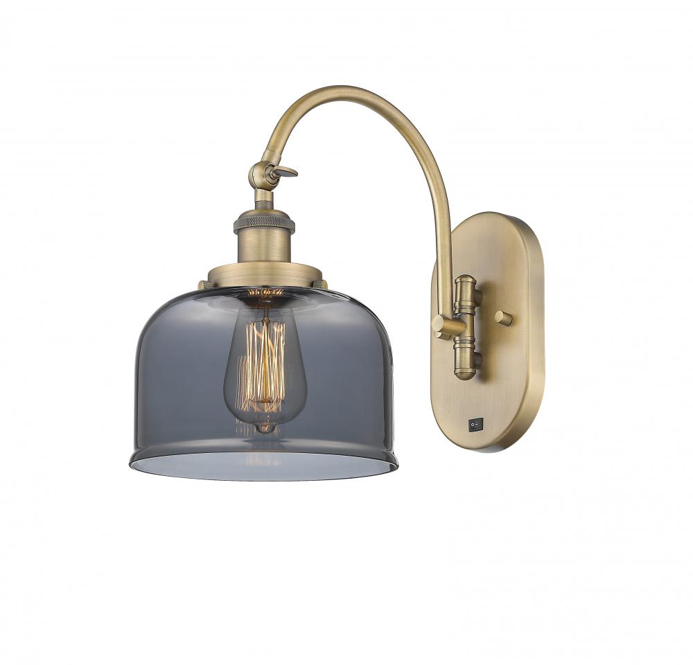 Bell - 1 Light - 8 inch - Brushed Brass - Adjustable Swing Arm