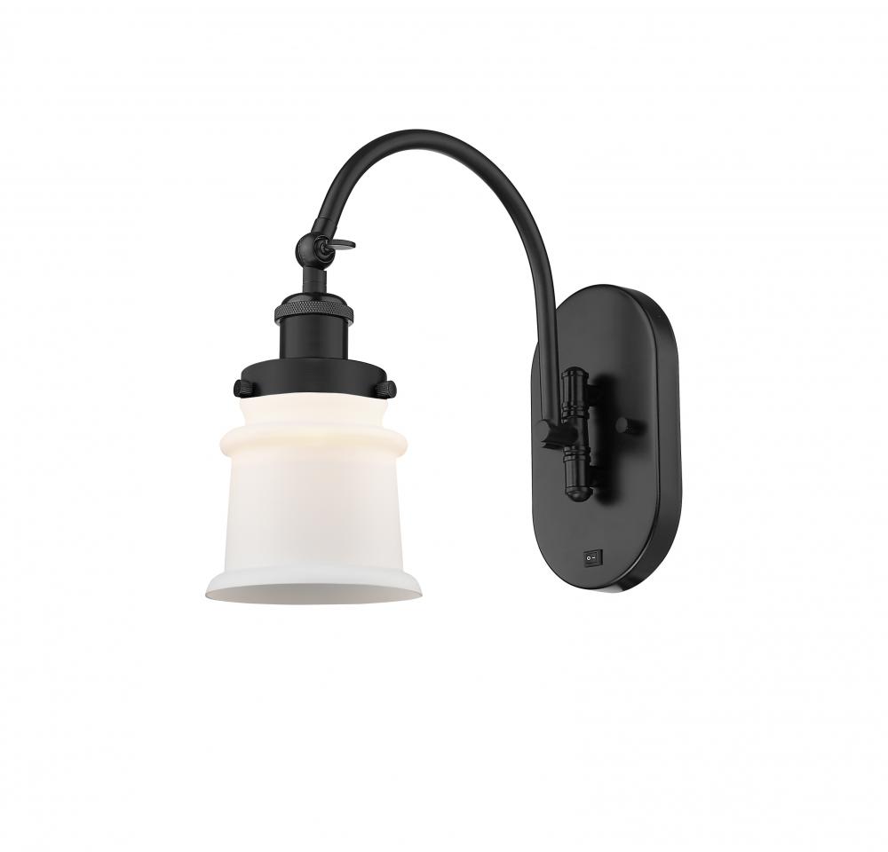 Canton - 1 Light - 7 inch - Matte Black - Adjustable Swing Arm