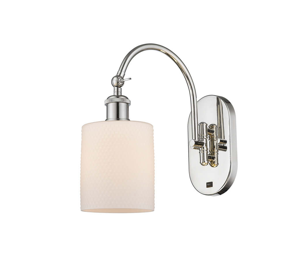 Cobbleskill - 1 Light - 5 inch - Polished Nickel - Adjustable - Sconce