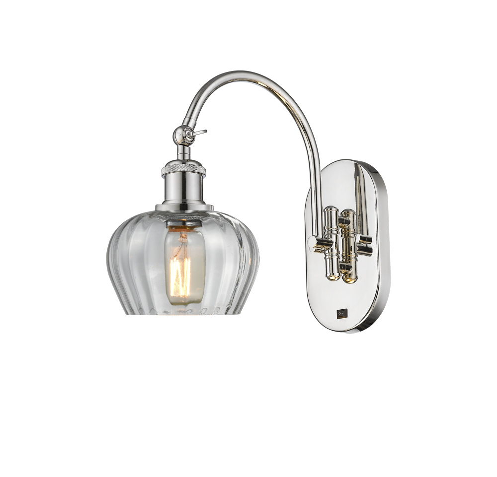 Fenton - 1 Light - 7 inch - Polished Nickel - Sconce
