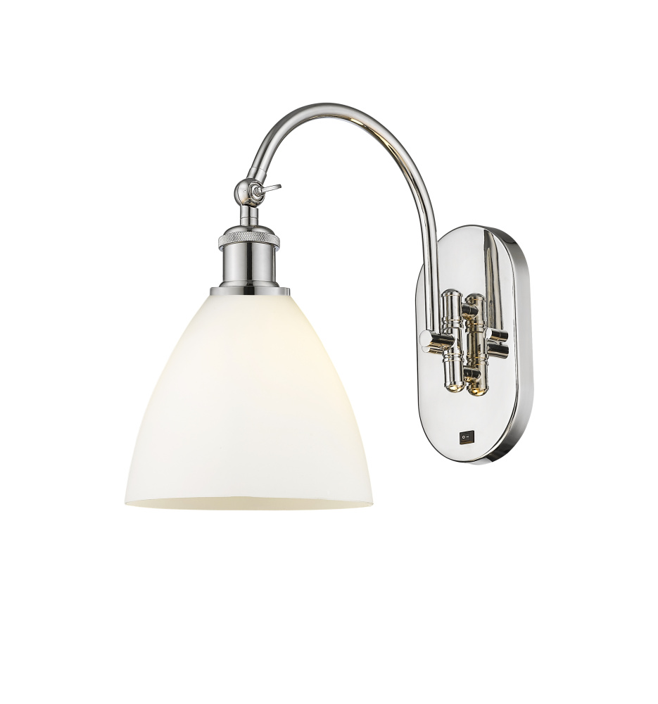 Bristol - 1 Light - 8 inch - Polished Nickel - Sconce