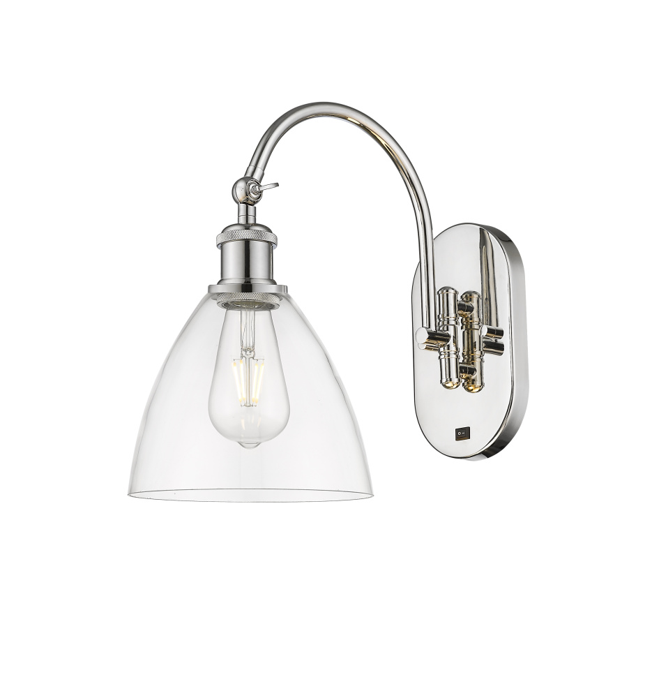 Bristol - 1 Light - 8 inch - Polished Nickel - Sconce