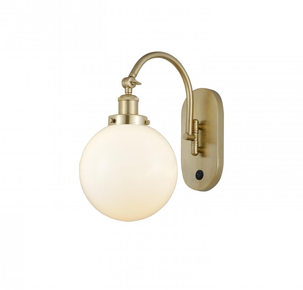Beacon - 1 Light - 8 inch - Satin Gold - Adjustable Swing Arm