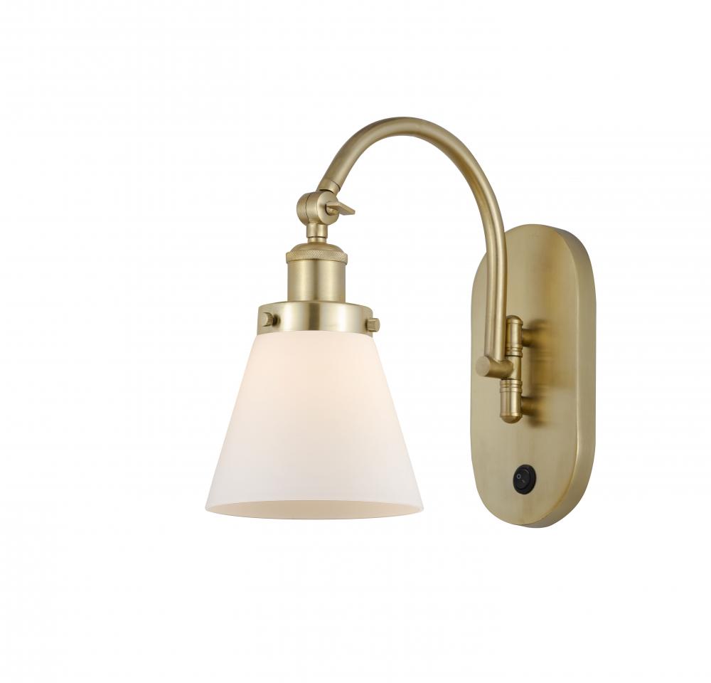 Cone - 1 Light - 6 inch - Satin Gold - Adjustable Swing Arm