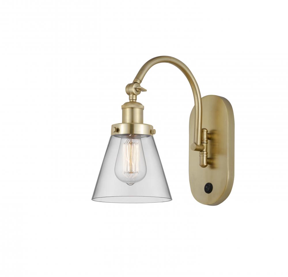 Cone - 1 Light - 6 inch - Satin Gold - Adjustable Swing Arm