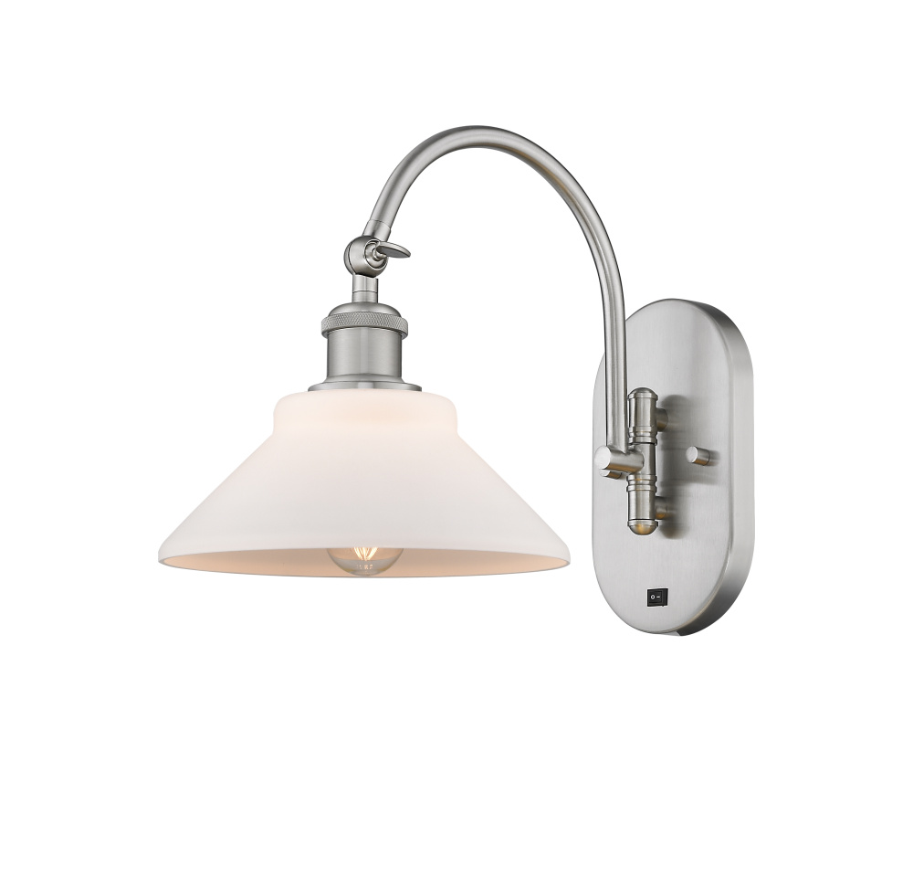 Orwell - 1 Light - 8 inch - Brushed Satin Nickel - Adjustable - Sconce