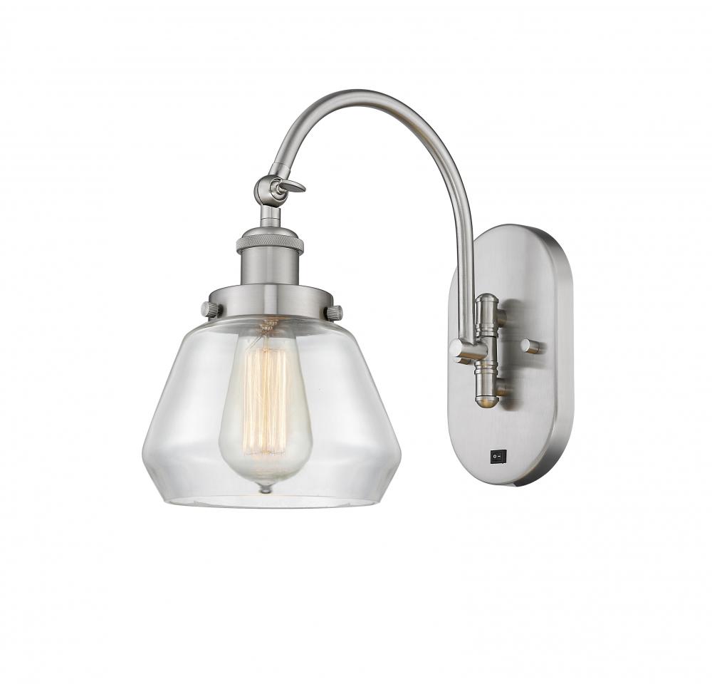 Fulton - 1 Light - 7 inch - Brushed Satin Nickel - Adjustable Swing Arm