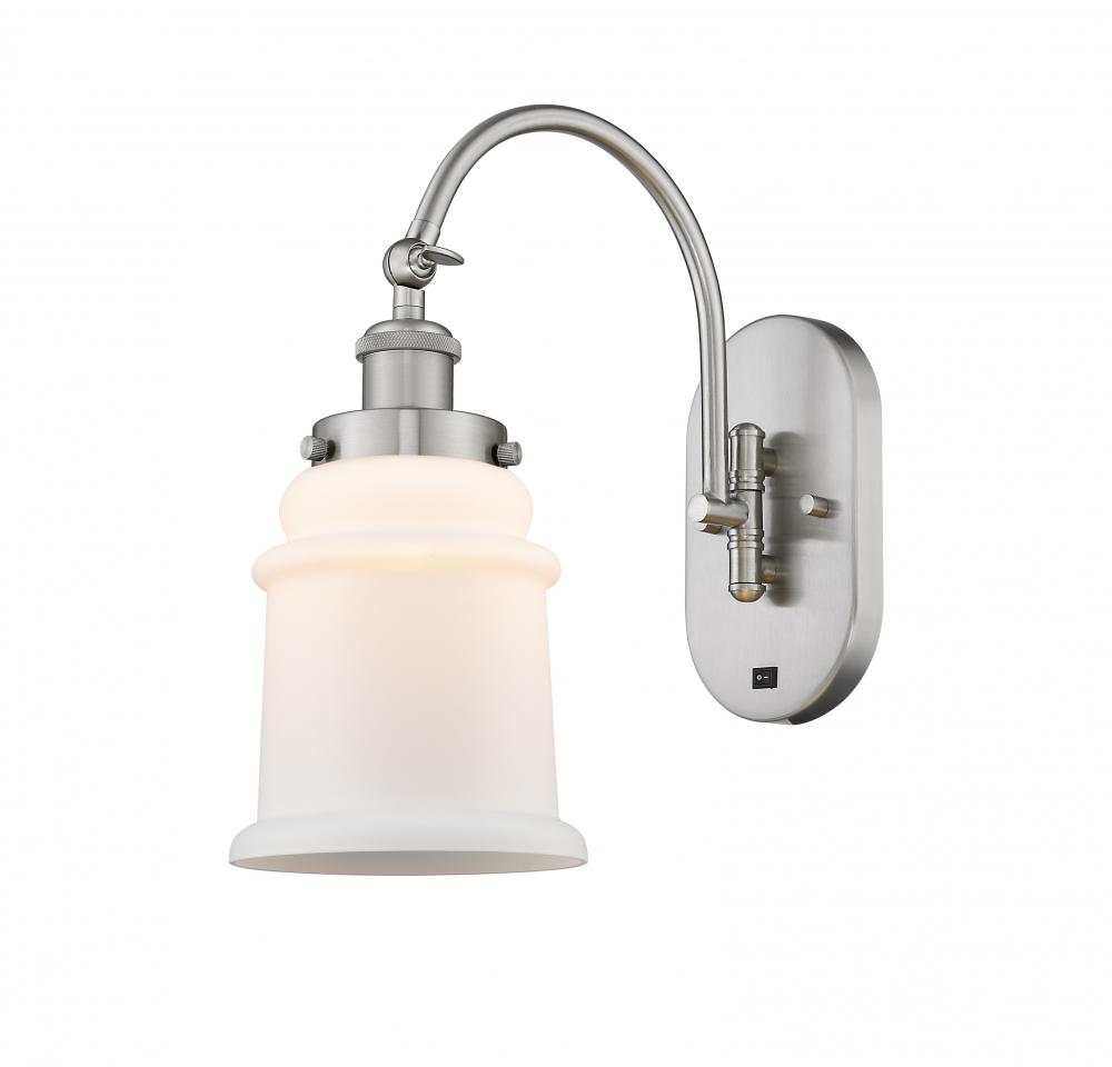 Canton - 1 Light - 7 inch - Brushed Satin Nickel - Adjustable Swing Arm