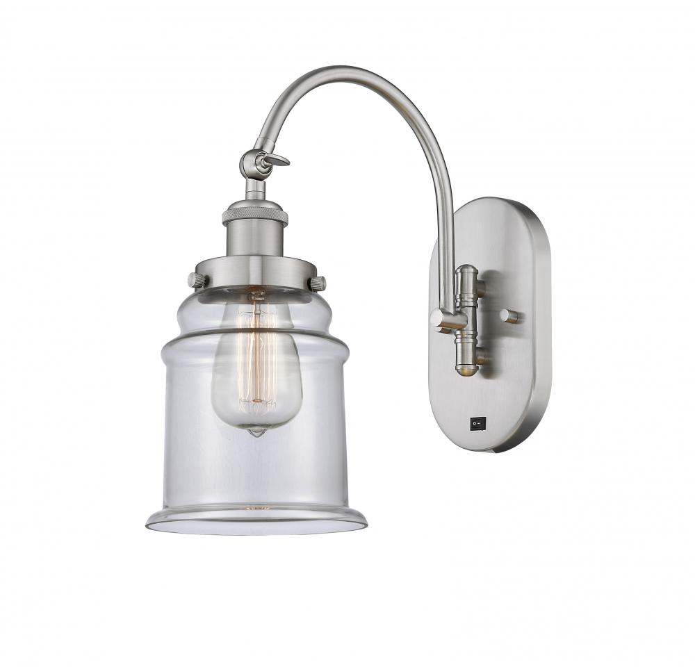 Canton - 1 Light - 7 inch - Brushed Satin Nickel - Adjustable Swing Arm