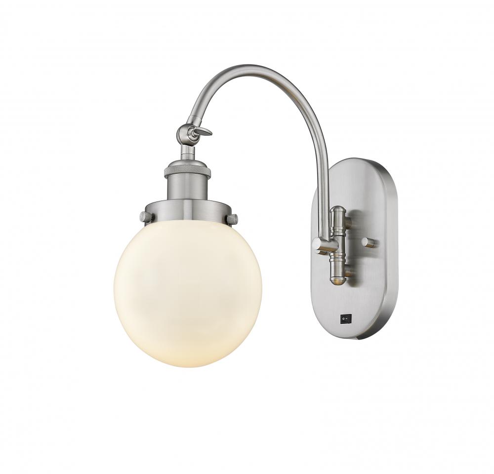 Beacon - 1 Light - 6 inch - Brushed Satin Nickel - Adjustable Swing Arm