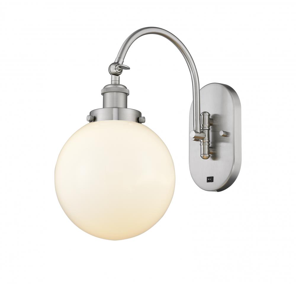 Beacon - 1 Light - 8 inch - Brushed Satin Nickel - Adjustable Swing Arm