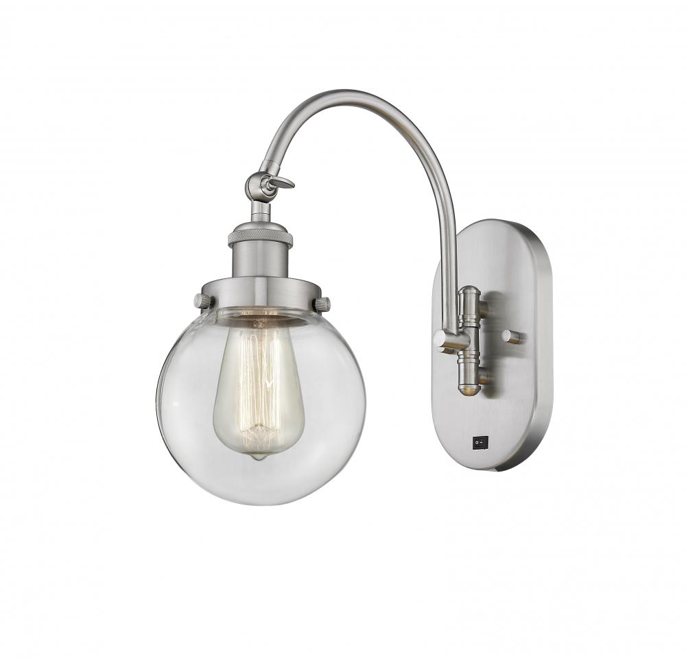 Beacon - 1 Light - 6 inch - Brushed Satin Nickel - Adjustable Swing Arm