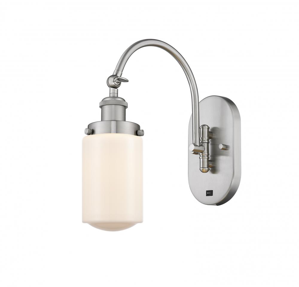 Dover - 1 Light - 5 inch - Brushed Satin Nickel - Adjustable Swing Arm