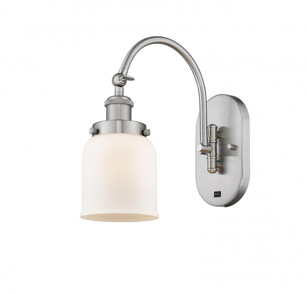 Bell - 1 Light - 5 inch - Brushed Satin Nickel - Adjustable Swing Arm