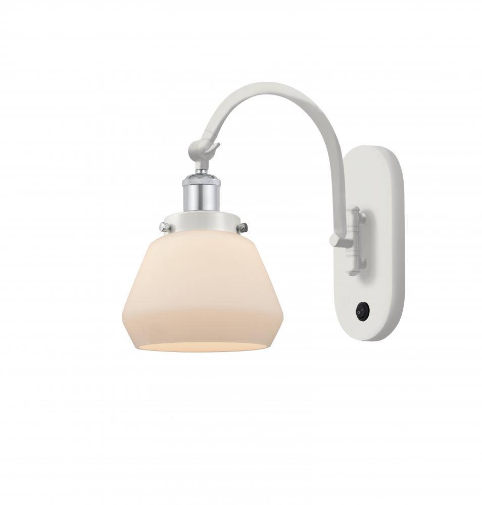 Fulton - 1 Light - 7 inch - White Polished Chrome - Adjustable Swing Arm