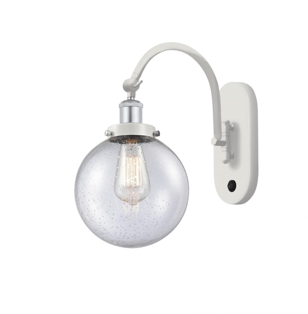 Beacon - 1 Light - 8 inch - White Polished Chrome - Adjustable Swing Arm