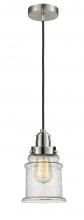 Innovations Lighting 100SN-10BK-2H-SN-G184 - Winchester - 1 Light - 8 inch - Satin Nickel - Cord hung - Mini Pendant