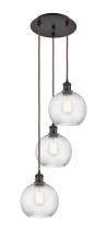 Innovations Lighting 113B-3P-OB-G1214-8 - Athens Twisted Swirl 3 Light 18 inch Multi-Pendant