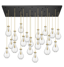 Innovations Lighting 172BK-451-1P-BB-G451-7CL - Owego - 21 Light - 71 inch - Brushed Brass - Multi Pendant