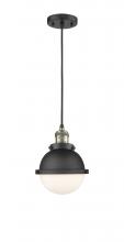 Innovations Lighting 201C-BAB-HFS-61-BK - Hampden - 1 Light - 7 inch - Black Antique Brass - Cord hung - Mini Pendant