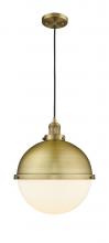 Innovations Lighting 201C-BB-HFS-121-BB - Hampden - 1 Light - 13 inch - Brushed Brass - Cord hung - Pendant