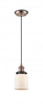 Innovations Lighting 201CBP-ACBK-G51 - Bell - 1 Light - 5 inch - Antique Copper - Cord hung - Mini Pendant