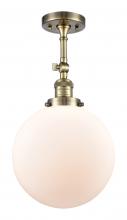 Innovations Lighting 201F-AB-G201-10 - Beacon - 1 Light - 10 inch - Antique Brass - Adjustable Semi-Flush Mount